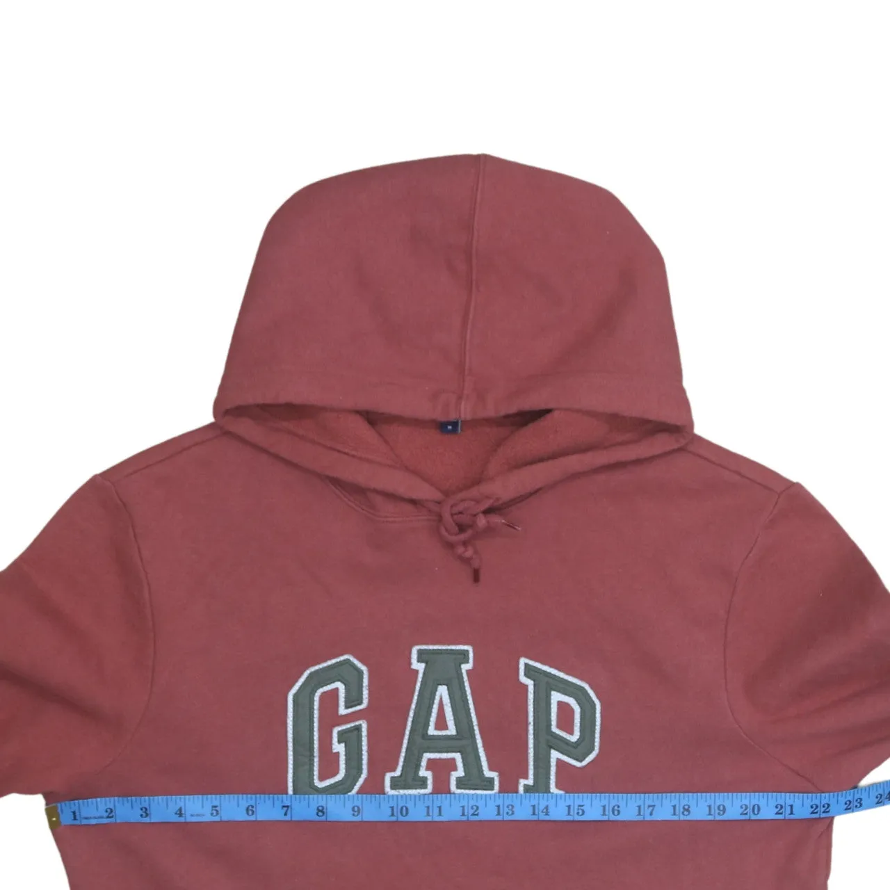 Gap 90's Spellout Pullover Hoodie Medium Burgundy Red sold by Vintage Club product image thumbnail 5