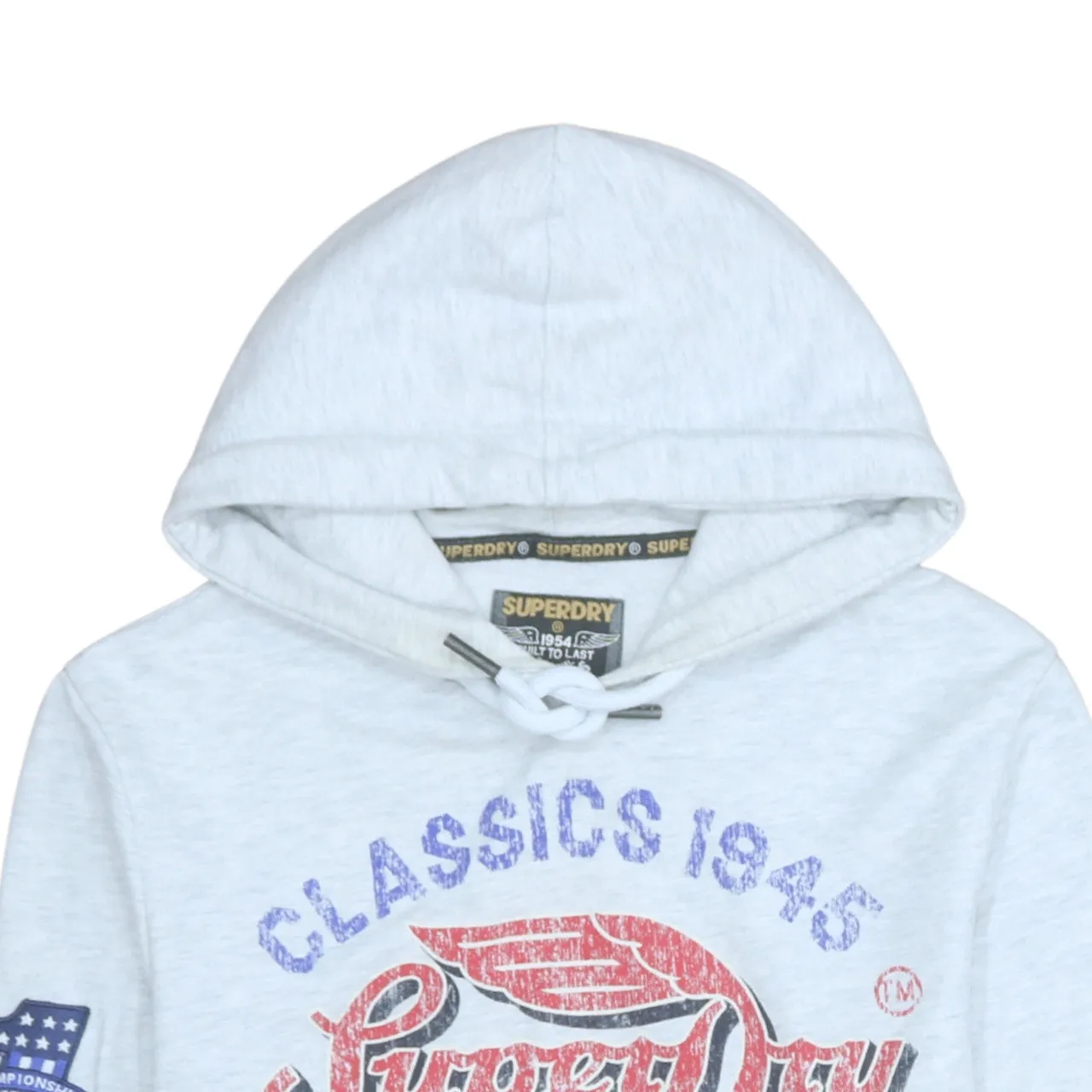 Superdry 90's Spellout Pullover Hoodie Medium White sold by Vintage Club product image thumbnail 3