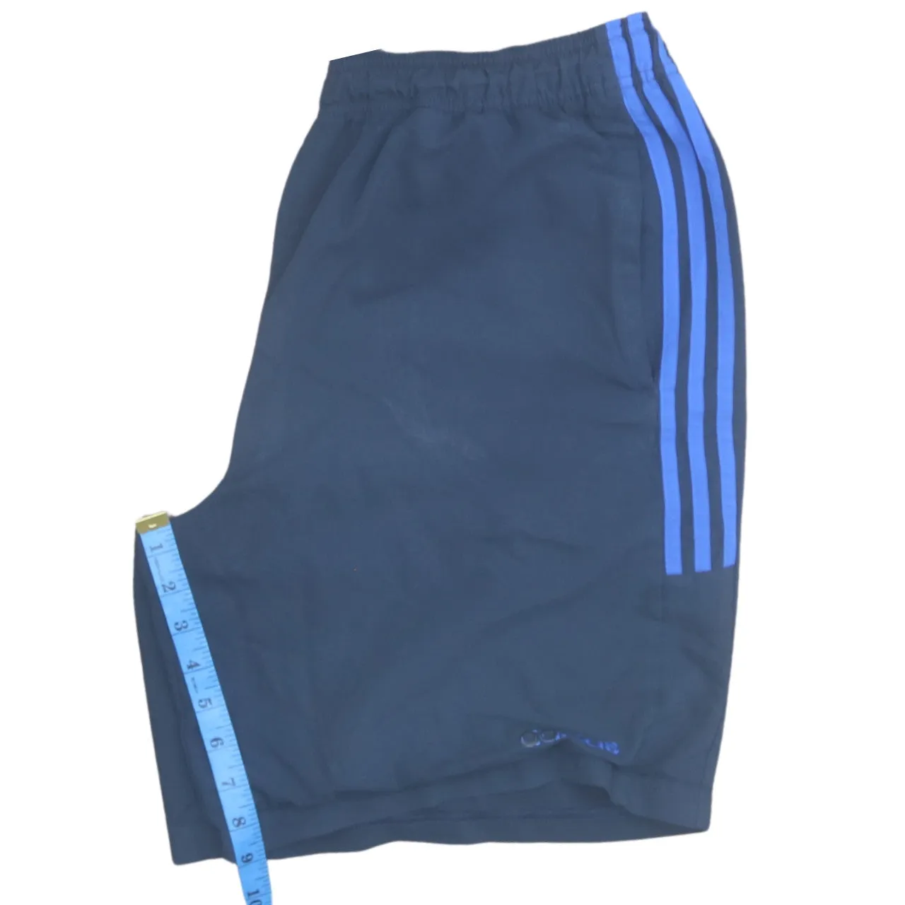 Adidas 90's Elasticated Waistband Drawstrings Baggy Chino Shorts Large Navy Blue sold by Vintage Club product image thumbnail 5