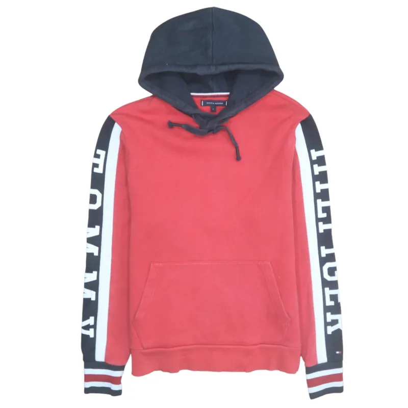 Tommy Hilfiger 90's Drawstring Pockets Pullover Hoodie Small Red made by Tommy Hilfiger