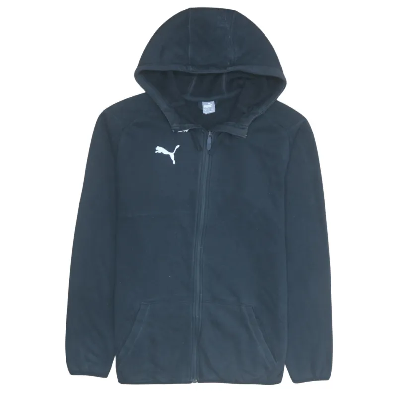 Puma 90's Drawstring Pockets Full Zip Up Hoodie Medium Black sold by Vintage Club