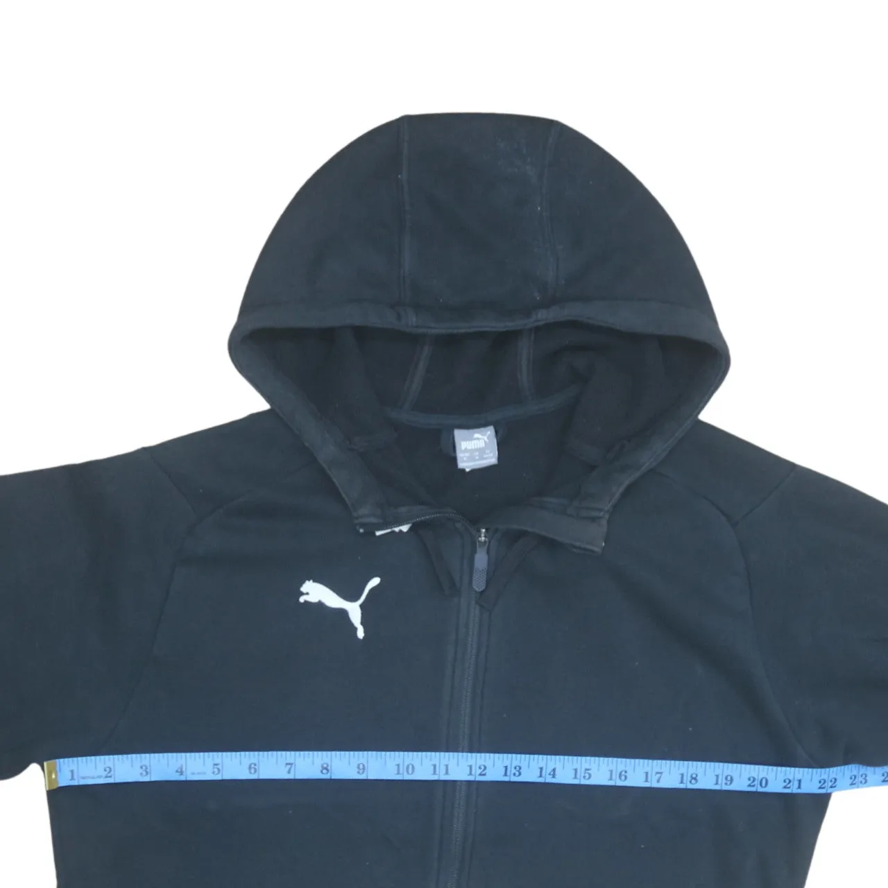 Puma 90's Drawstring Pockets Full Zip Up Hoodie Medium Black sold by Vintage Club product image thumbnail 5