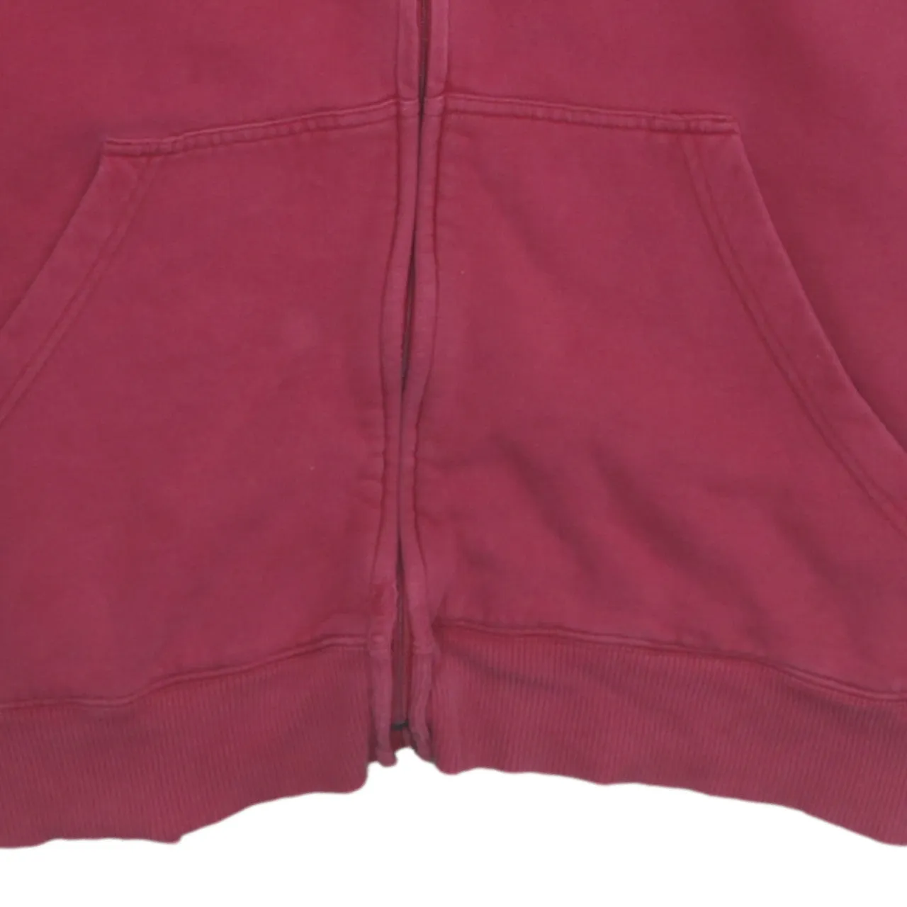 Timberland Burgundy Red Full Zip Hoodie Men's Small Embroidered Logo Front Pockets Sweatshirt sold by Vintage Club product image thumbnail 4