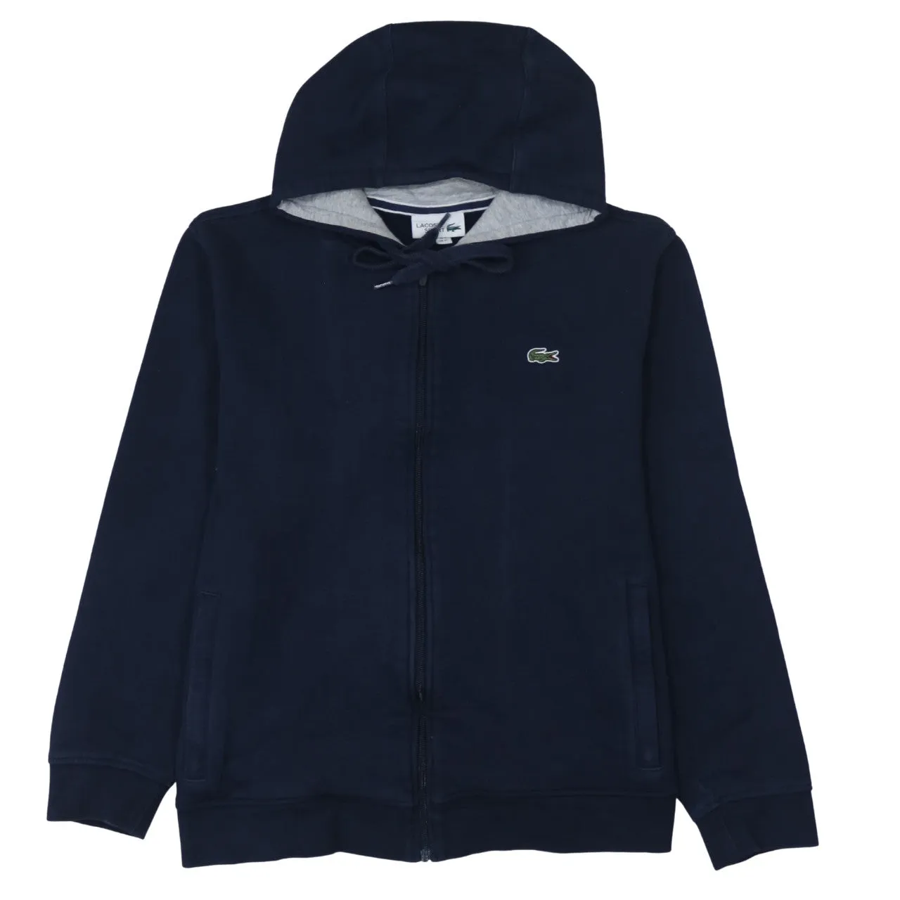 Lacoste 90's Sportswear Full Zip Up Hoodie XLarge Navy Blue sold by Vintage Club