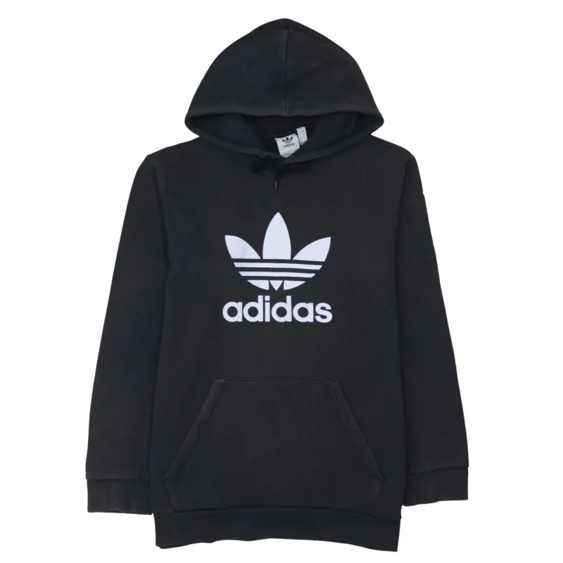 Adidas 90's Spellout Pullover Hoodie Large Black sold by Vintage Club