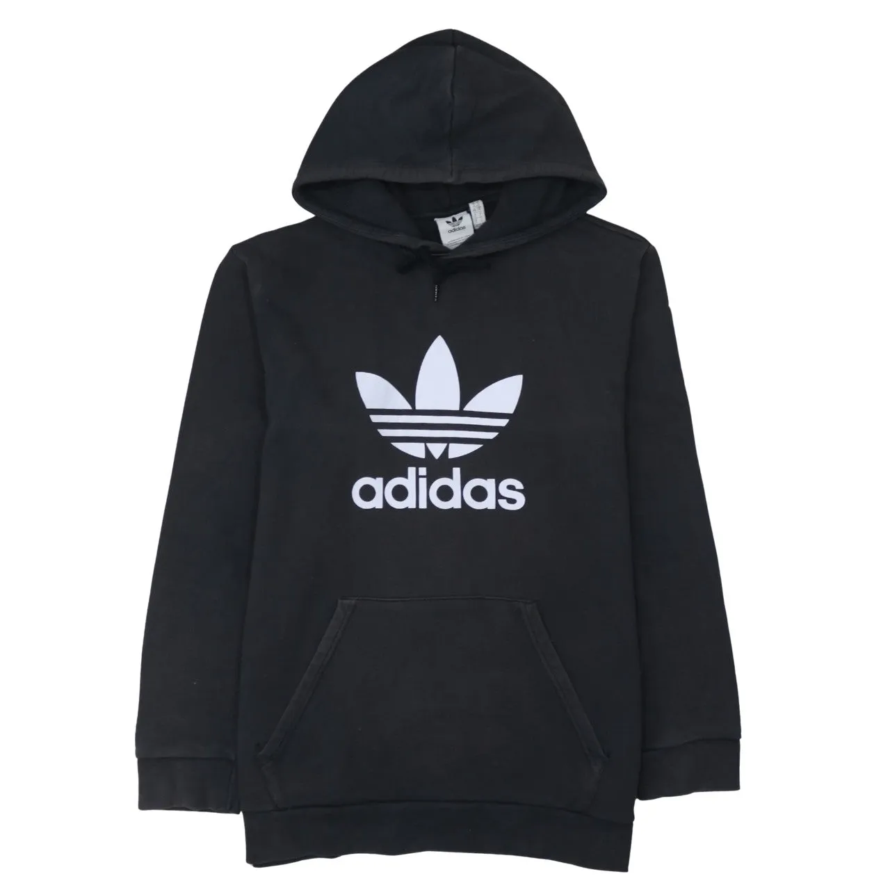 Adidas 90's Spellout Pullover Hoodie Large Black sold by Vintage Club