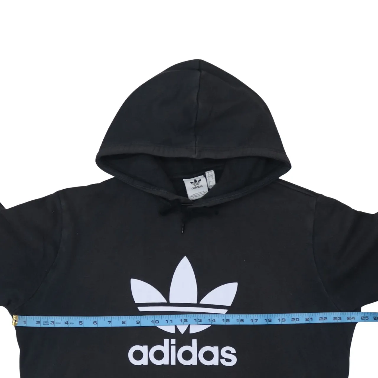 Adidas 90's Spellout Pullover Hoodie Large Black sold by Vintage Club product image thumbnail 5