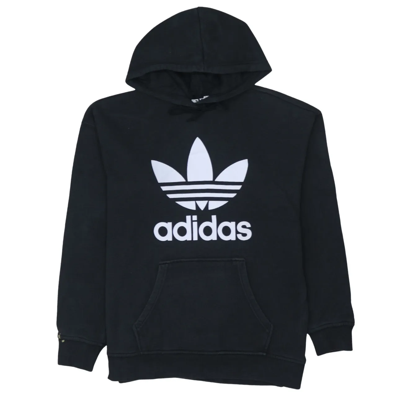 Adidas 90's Spellout Pullover Hoodie Large Black sold by Vintage Club