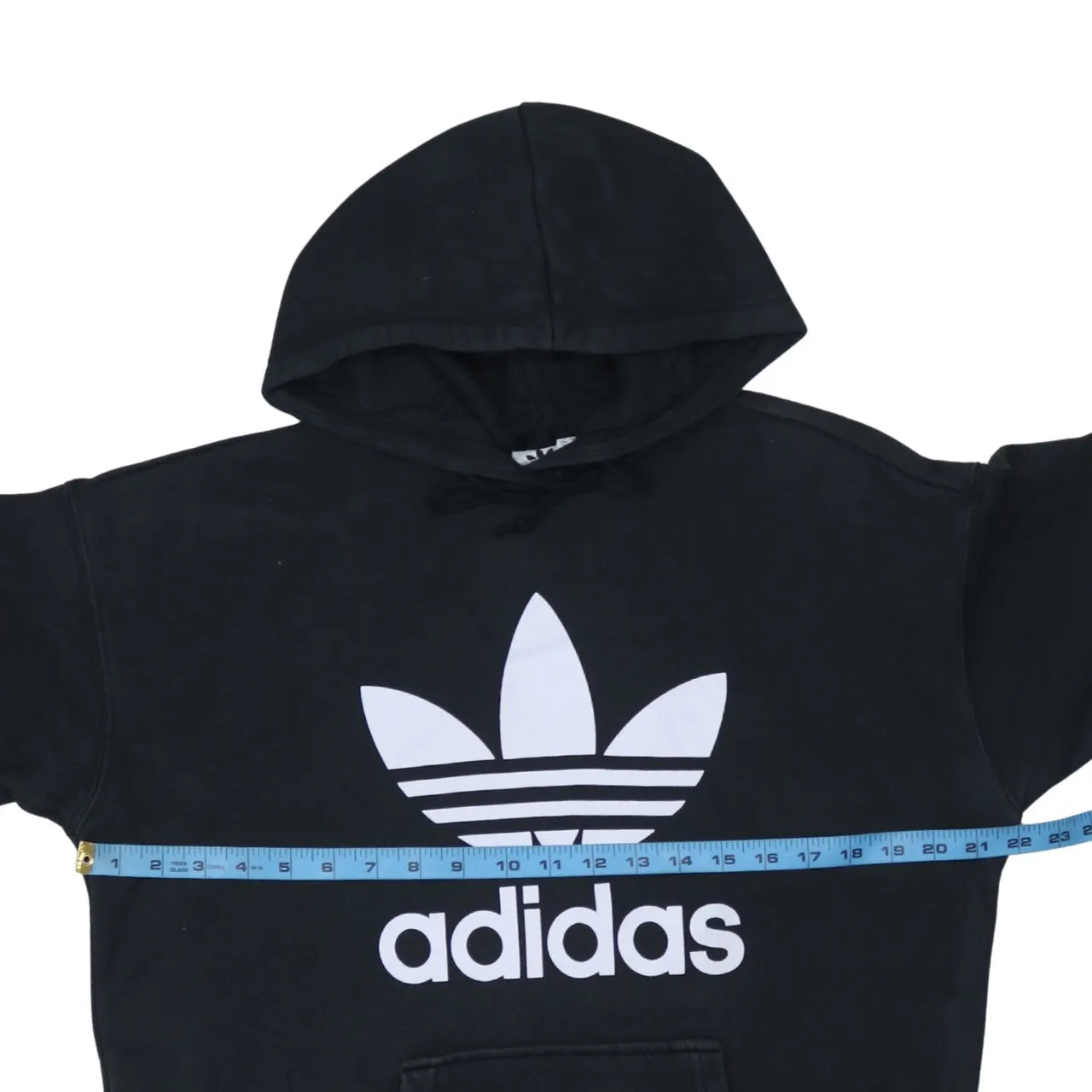 Adidas 90's Spellout Pullover Hoodie Large Black sold by Vintage Club product image thumbnail 5