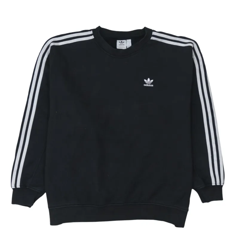 Adidas 90's Striped Sleeve Crew Neck Sweatshirt XXLarge  Black sold by Vintage Club