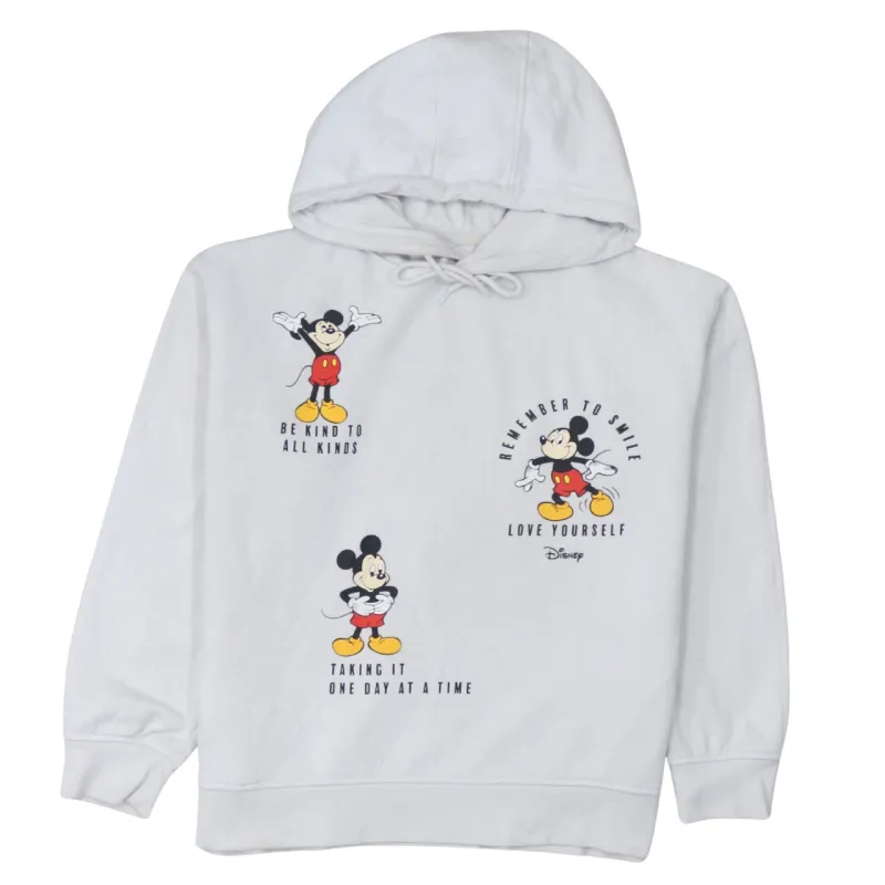 Disney 90's Mickey Mouse Pullover Hoodie Medium White sold by Vintage Club
