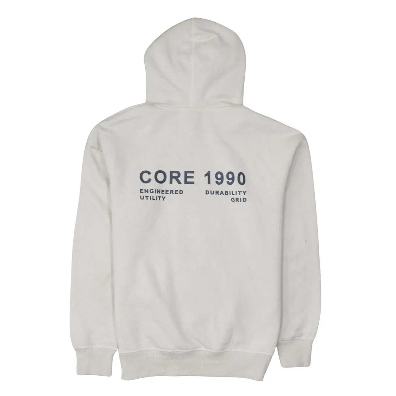 Jack&Jones 90's Drawstring Pockets Pullover Hoodie Medium Beige Cream sold by Vintage Club product image thumbnail 2