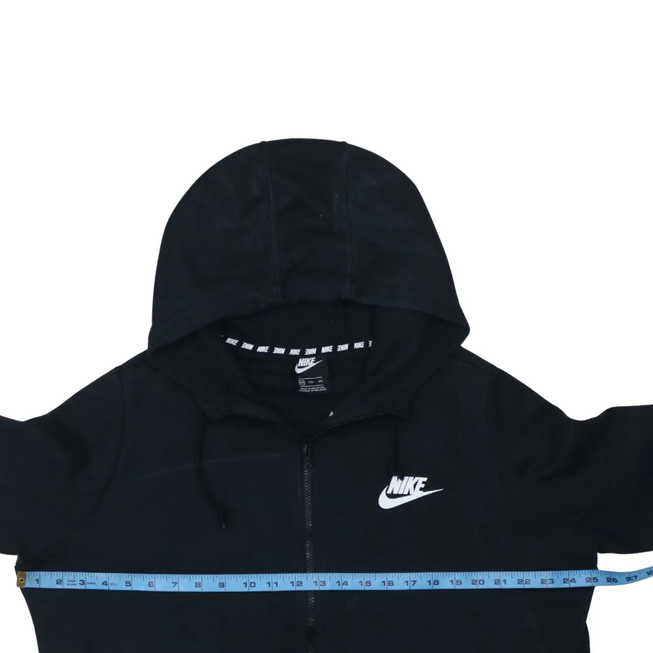 Nike 90's Swoosh Full Zip Up Hoodie XXLarge (2XL) Black sold by Vintage Club product image thumbnail 5