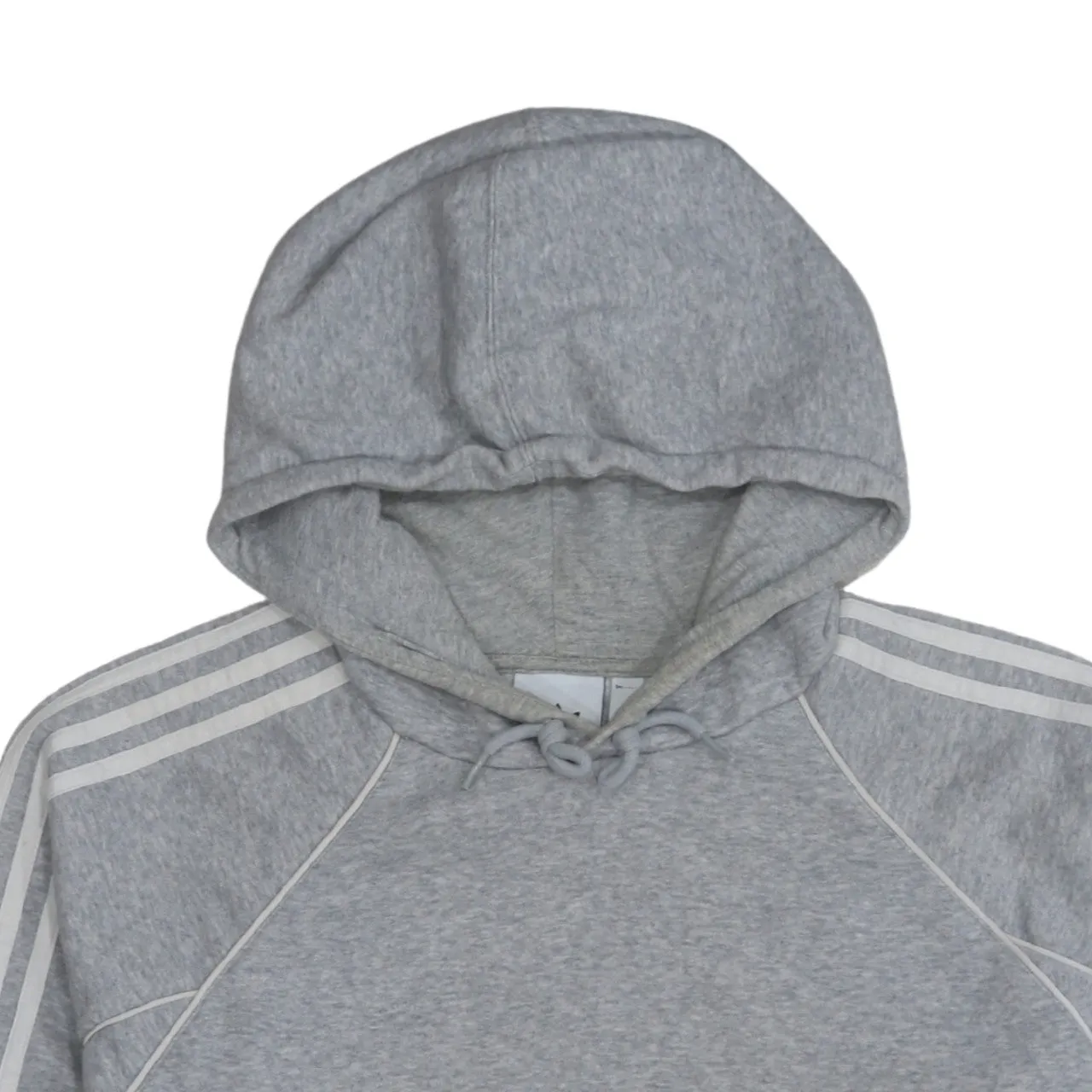 Adidas Grey Hoodie Women’s XLarge Trefoil Printed Logo Three Stripe Sleeve Pullover Sweatshirt sold by Vintage Club product image thumbnail 3