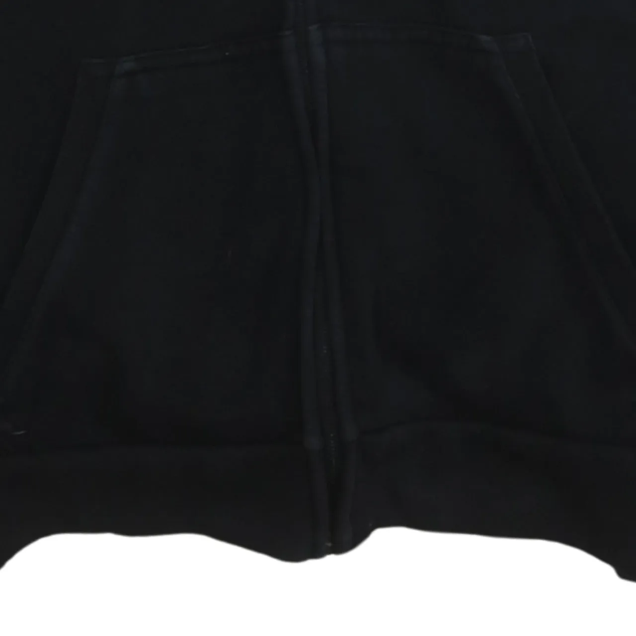 Adidas Black Full Zip Hoodie Men's Small Printed Logo Split Pocket Hooded Sweatshirt sold by Vintage Club product image thumbnail 4