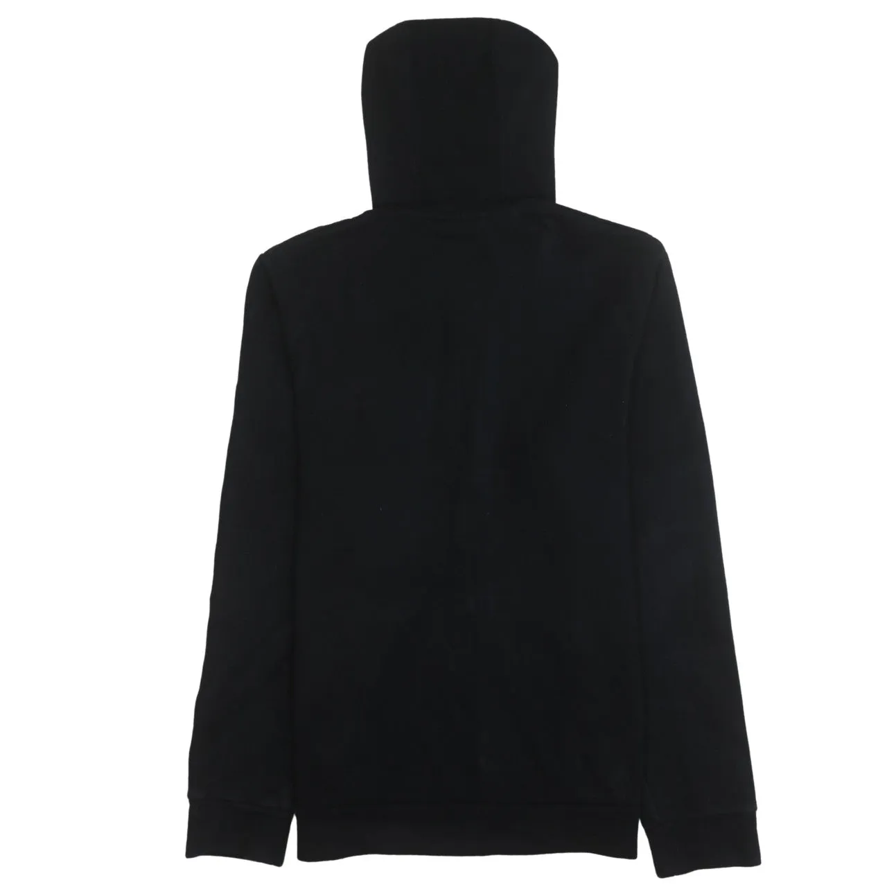 Adidas Black Full Zip Hoodie Men's Small Printed Logo Split Pocket Hooded Sweatshirt sold by Vintage Club product image thumbnail 2