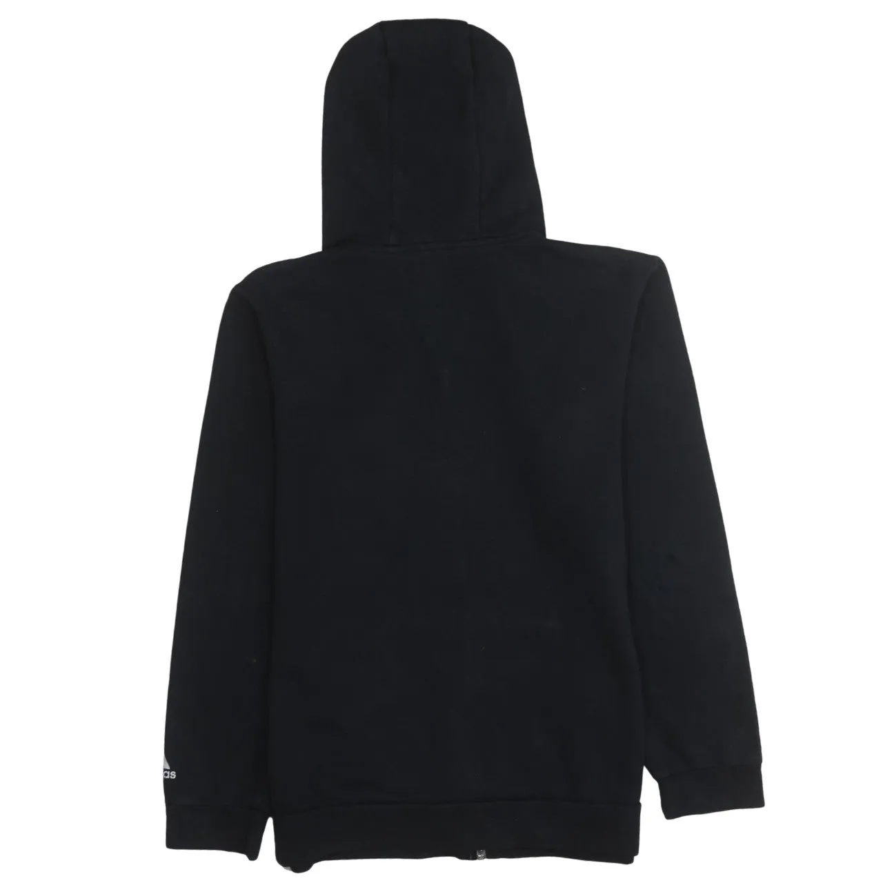 Adidas 90's Drawstring Pockets Full Zip Up Hoodie Medium Black sold by Vintage Club product image thumbnail 2