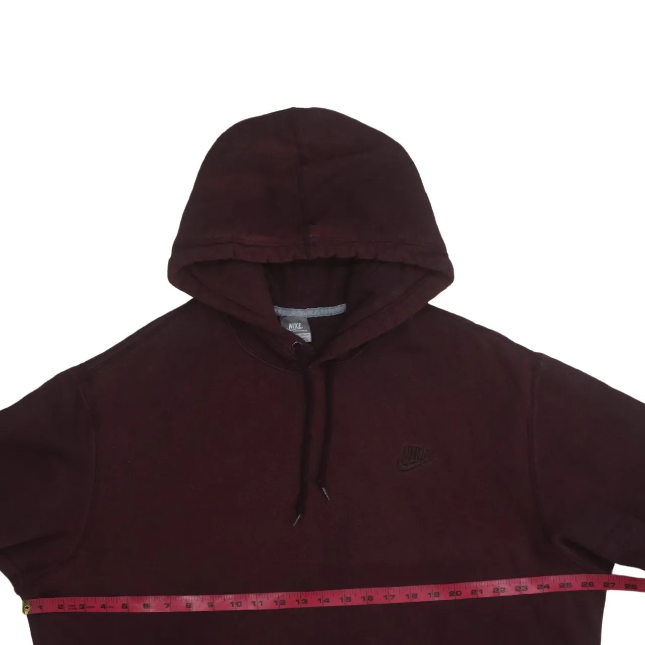 Nike 90's Swoosh Pullover Hoodie XLarge Burgundy Red sold by Vintage Club product image thumbnail 5