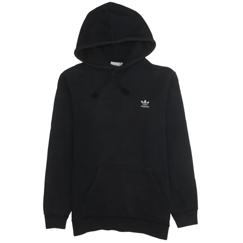 Adidas 90's Drawstring Pockets Pullover Hoodie Medium Black sold by Vintage Club