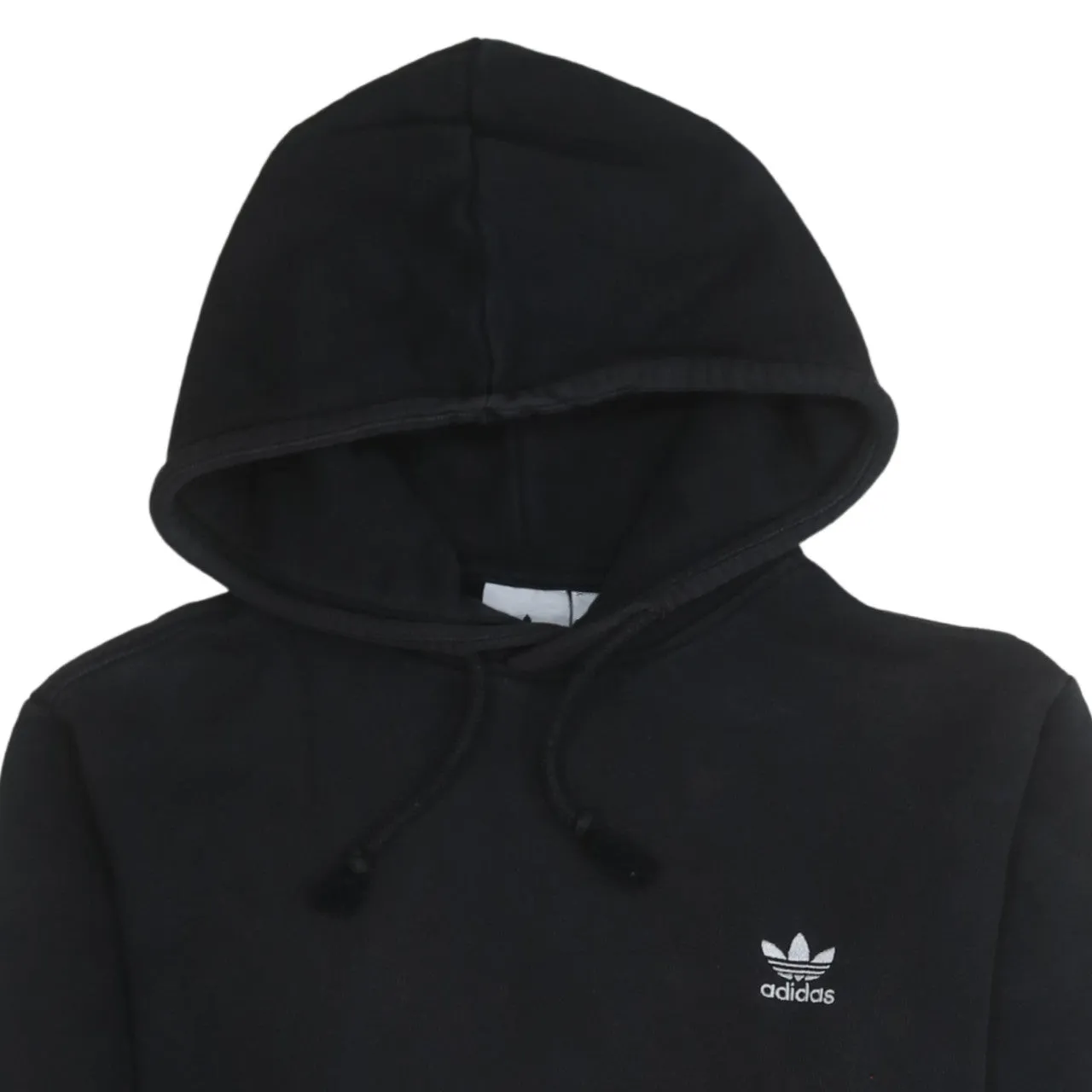 Adidas 90's Drawstring Pockets Pullover Hoodie Medium Black sold by Vintage Club product image thumbnail 3