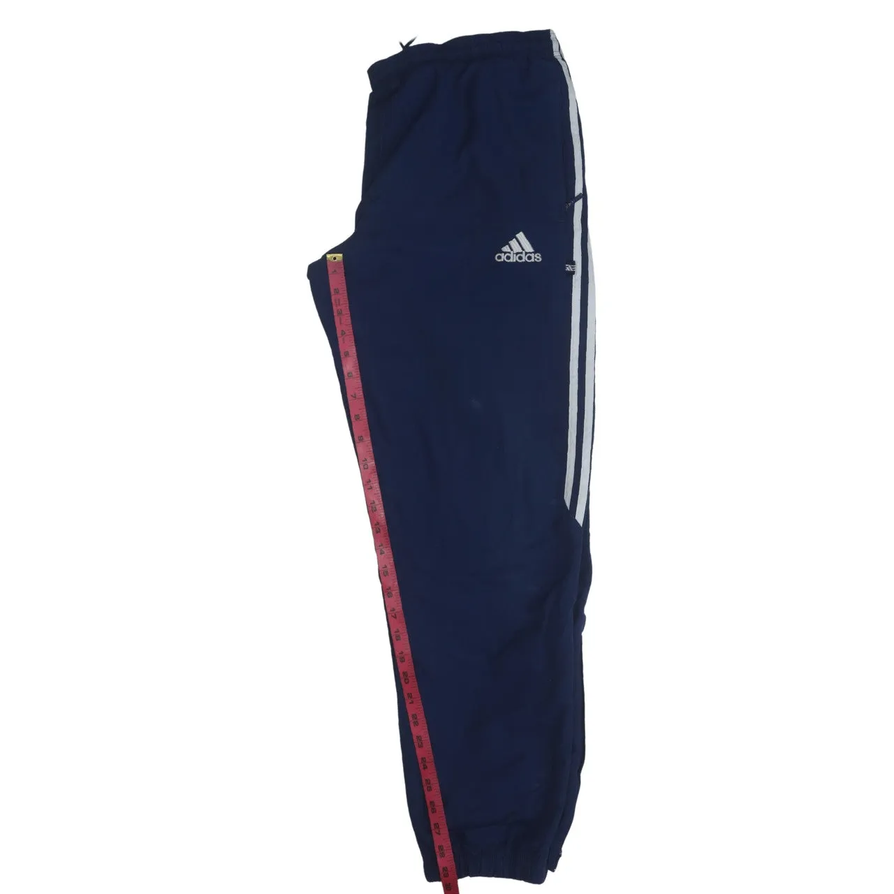 Adidas Navy Blue Joggers Men’s 36 Three Stripe Logo Elasticated Cuffs Track Pants sold by Vintage Club product image thumbnail 5