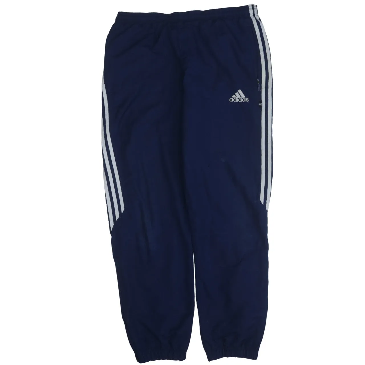 Adidas Navy Blue Joggers Men’s 36 Three Stripe Logo Elasticated Cuffs Track Pants sold by Vintage Club