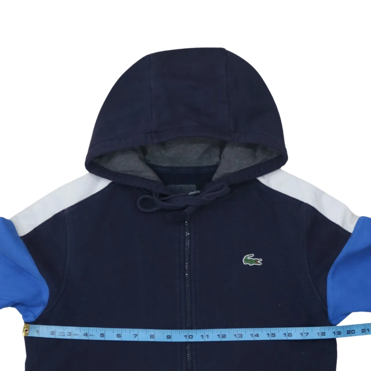 Lacoste 90's Lightweight Full Zip Up Hoodie XSmall Navy Blue sold by Vintage Club product image thumbnail 5