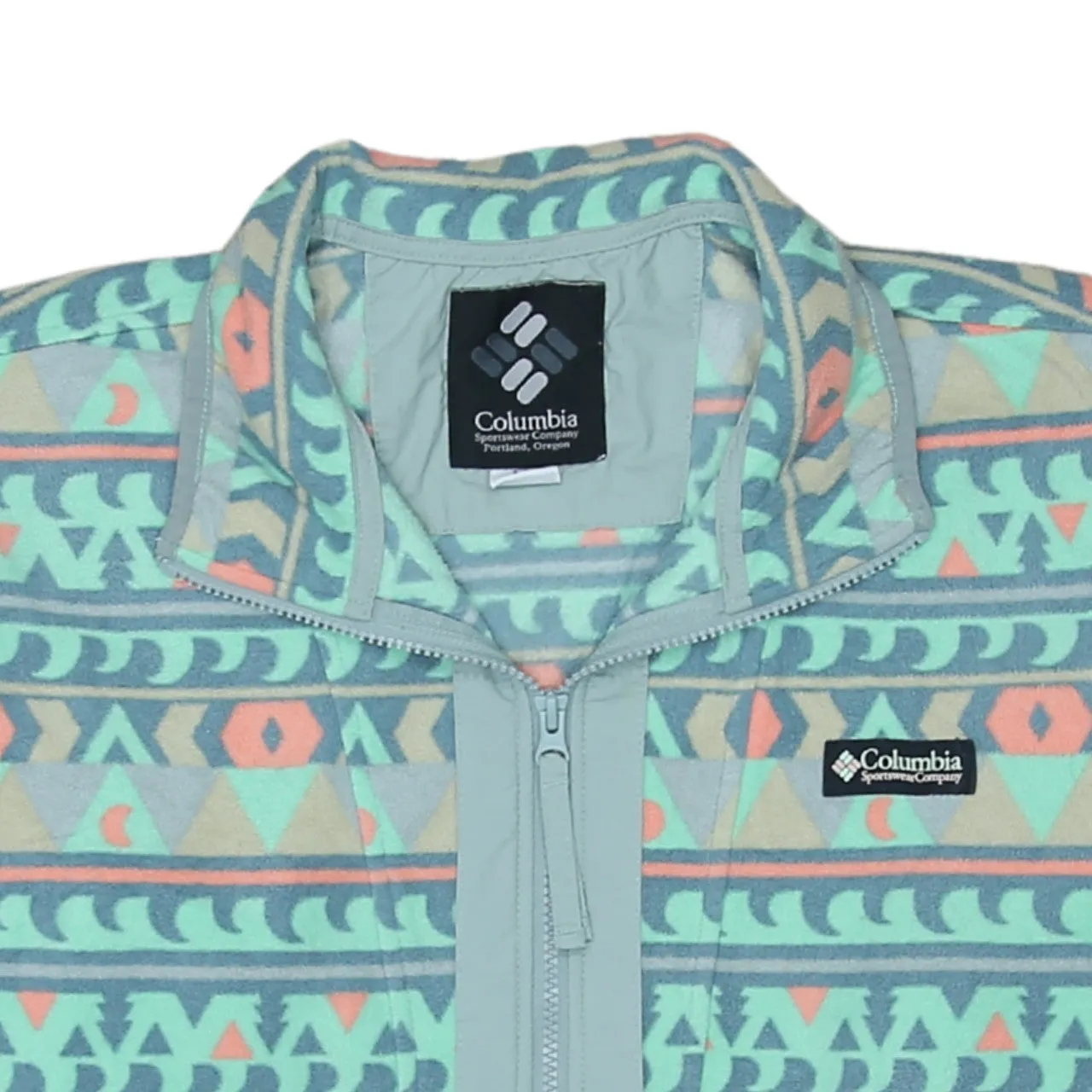 Columbia 90's Hiking Warm Full Zip Up Fleece Jumper Large Green sold by Vintage Club product image thumbnail 3