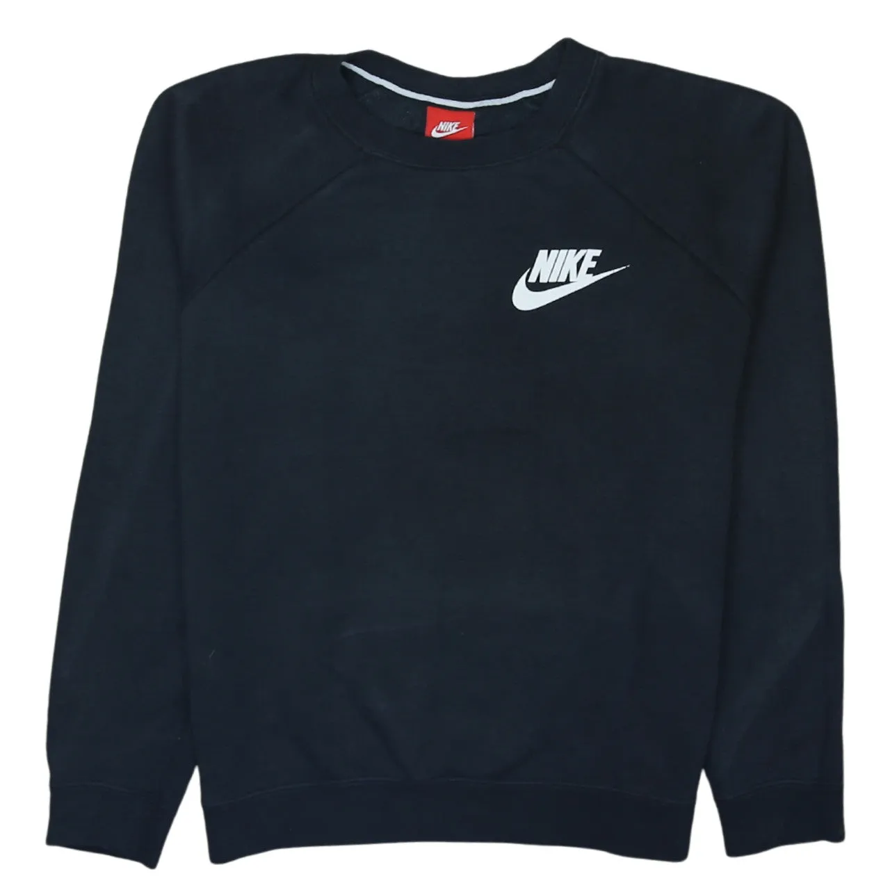 Nike 90's Swoosh Crew Neck Sweatshirt Small Black sold by Vintage Club