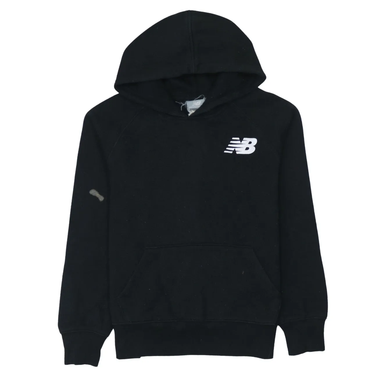New Balance Black Hoodie Men's Small Printed NB Logo Front Pouch Pullover Sweatshirt sold by Vintage Club