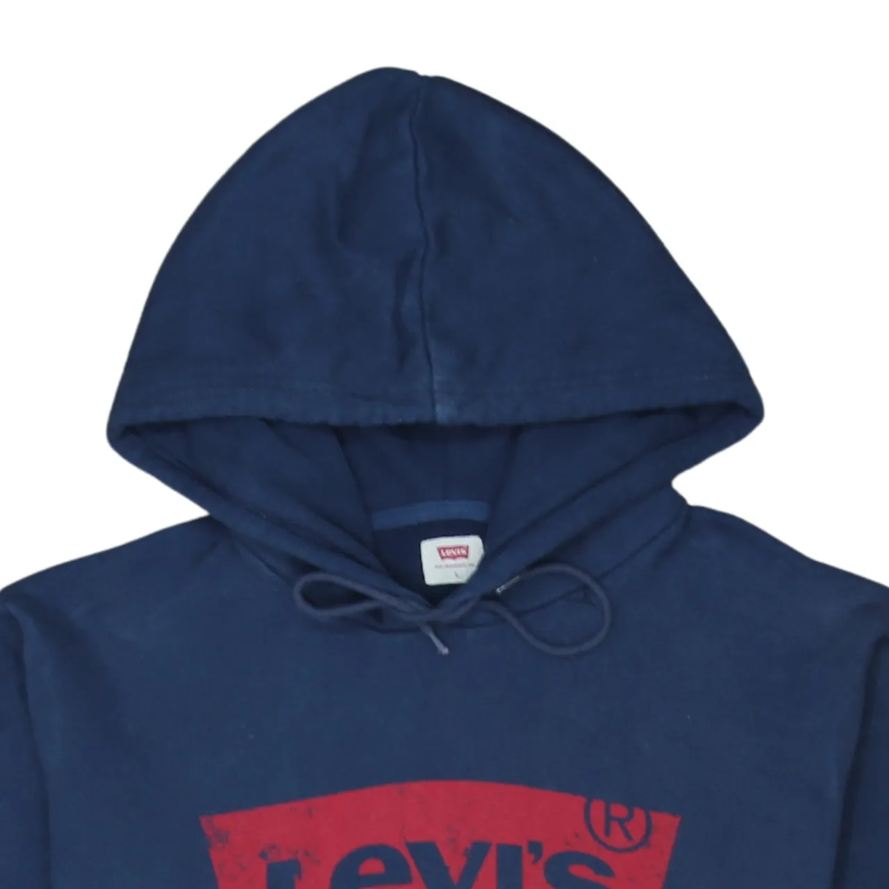 Levi's 90's Spellout Pullover Hoodie Large Navy Blue sold by Vintage Club product image thumbnail 3