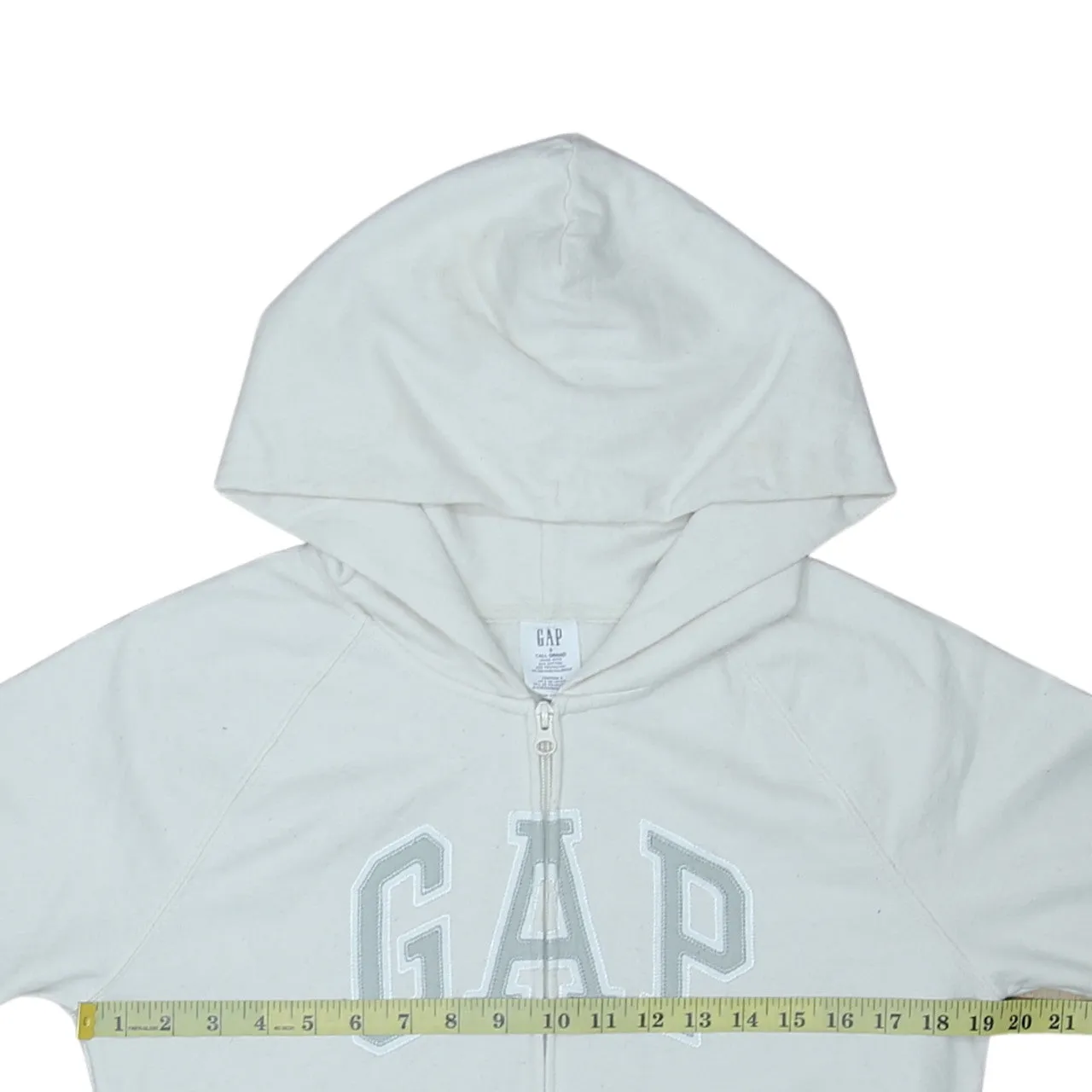 Gap 90's Spellout Full Zip Up Hoodie Small Grey sold by Vintage Club product image thumbnail 5