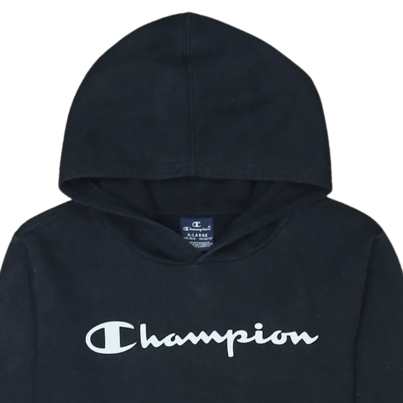 Champion 90's Spellout Pullover Hoodie XLarge Black sold by Vintage Club product image thumbnail 3
