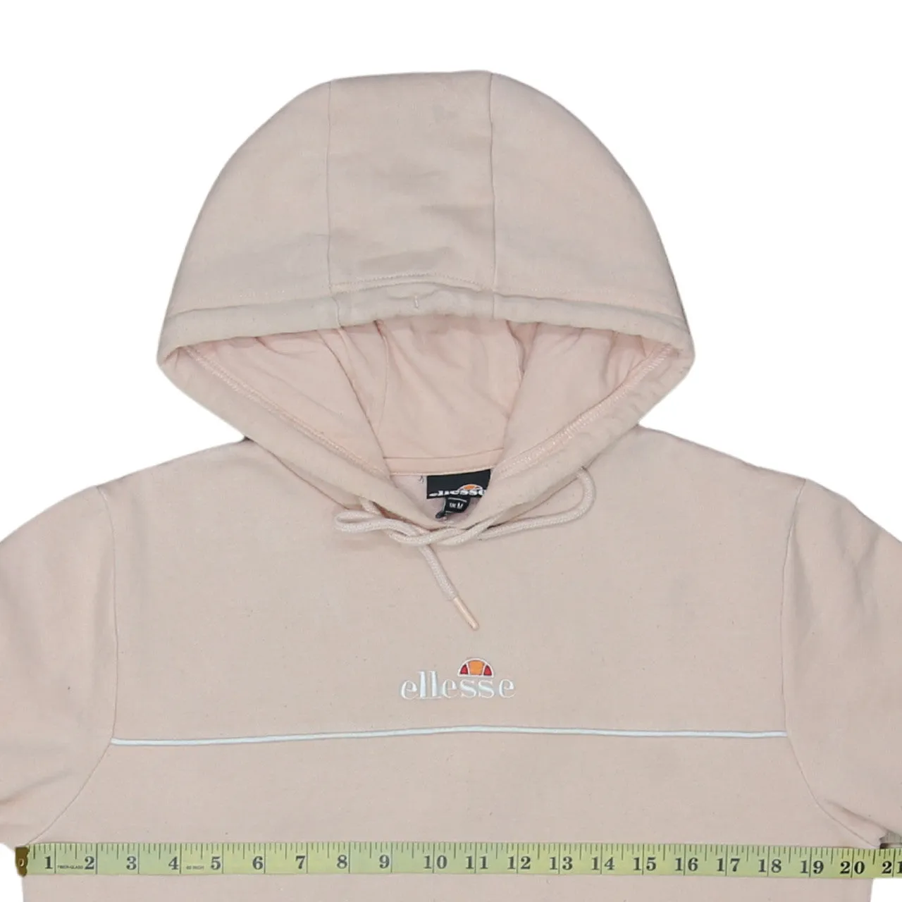Ellesse 90's Drawstring Pockets Pullover Hoodie Medium Pink sold by Vintage Club product image thumbnail 5
