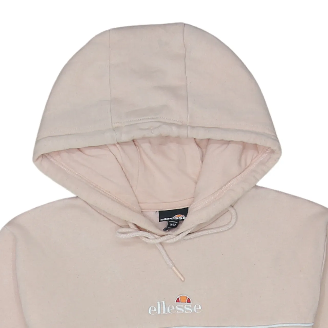 Ellesse 90's Drawstring Pockets Pullover Hoodie Medium Pink sold by Vintage Club product image thumbnail 3