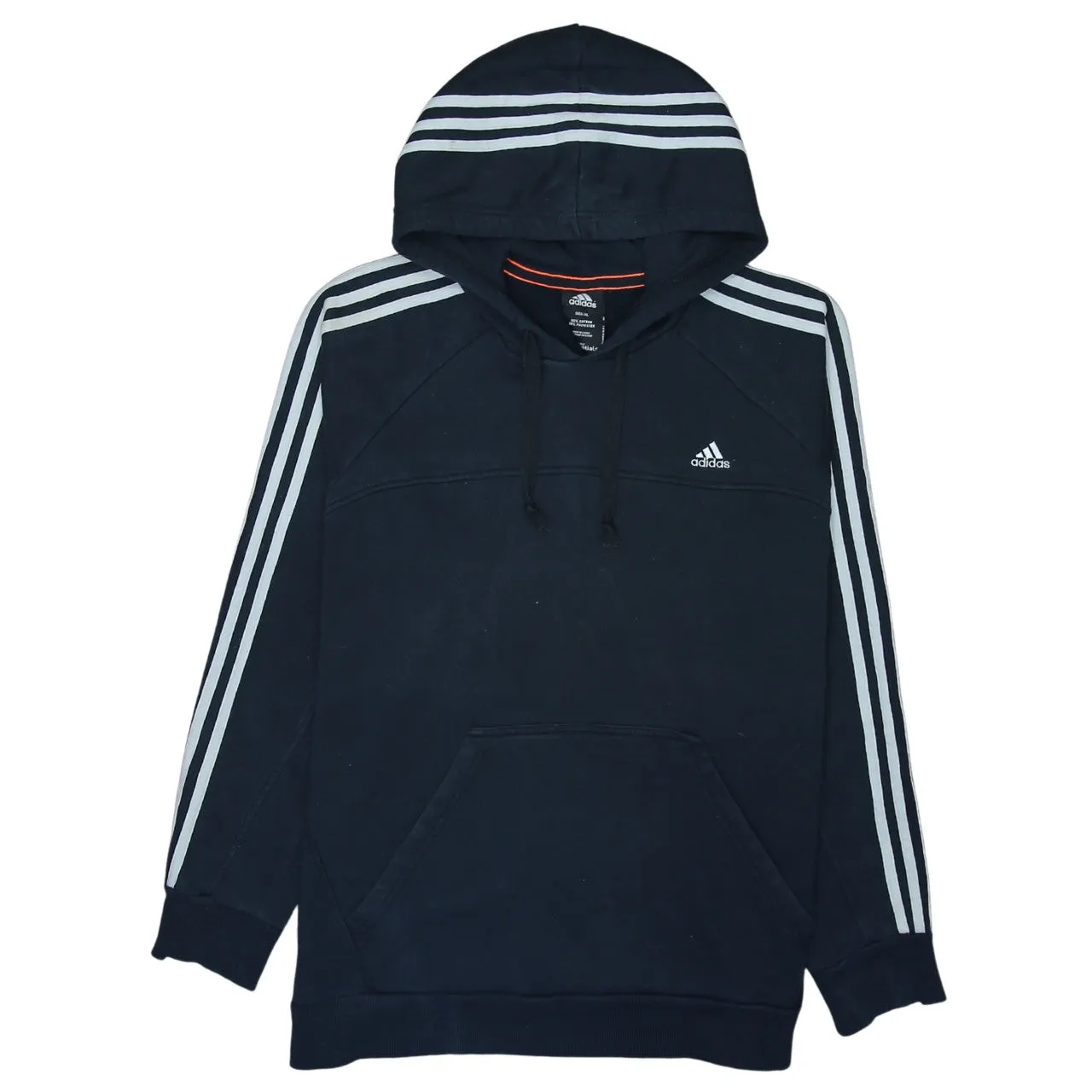 Adidas 90's Striped Sleeve Pullover Hoodie XLarge Black sold by Vintage Club