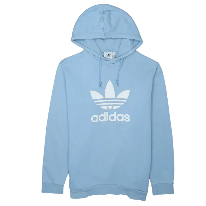 Adidas 90's Spellout Pullover Hoodie Large Blue sold by Vintage Club