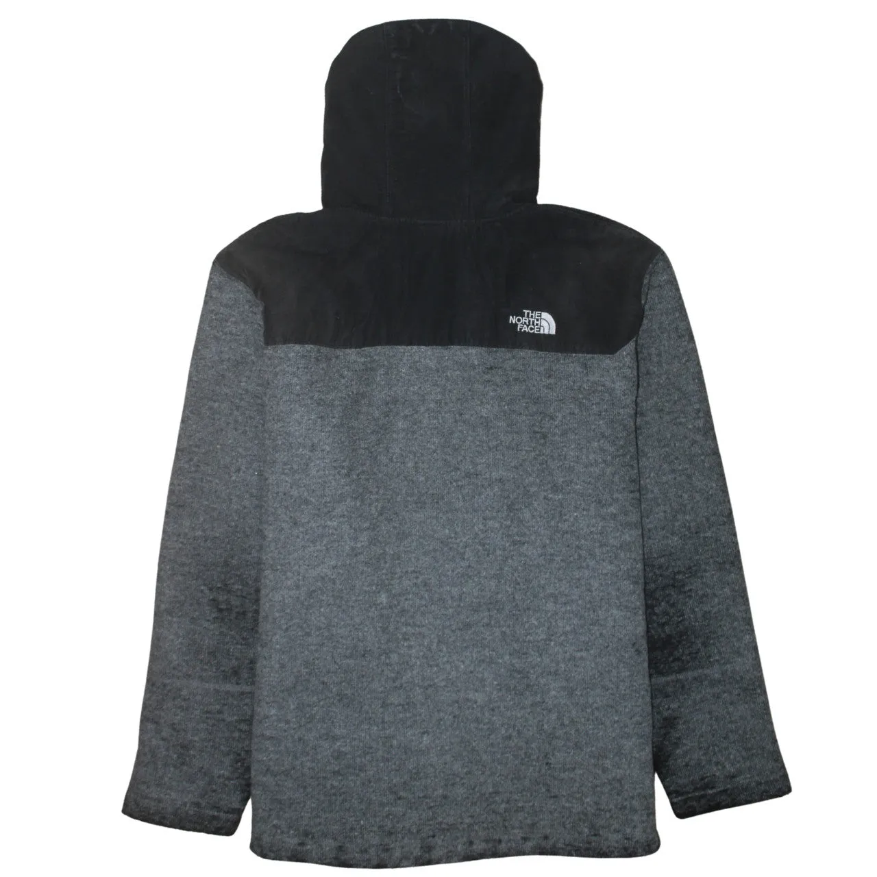 The North Face Grey Black Full Zip Hoodie Men's XXLarge Embroidered Logo Fleece Jacket sold by Vintage Club product image thumbnail 2