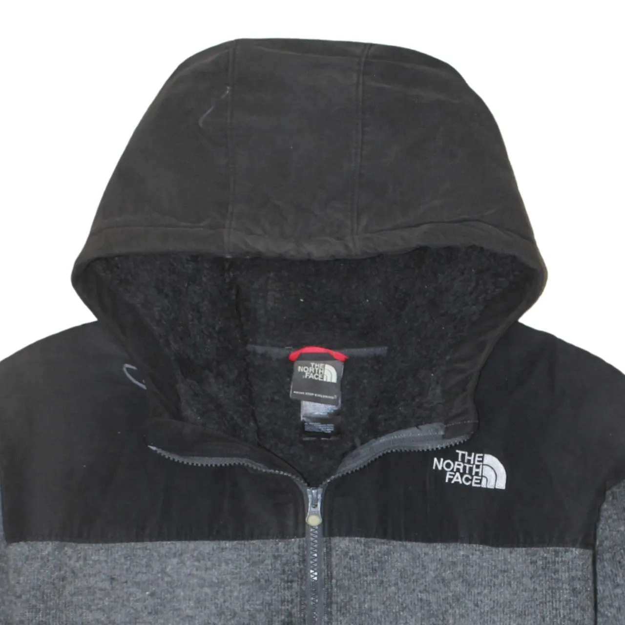 The North Face Grey Black Full Zip Hoodie Men's XXLarge Embroidered Logo Fleece Jacket sold by Vintage Club product image thumbnail 3