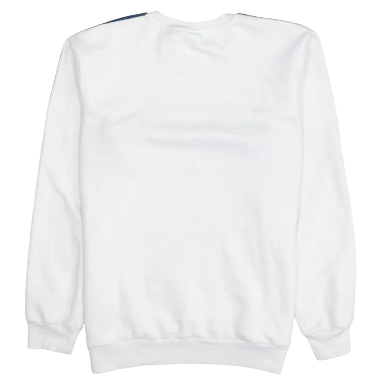 Adidas White Sweatshirt Men's Medium Printed Trefoil Logo Three Stripe Sleeves Pullover Jumper sold by Vintage Club product image thumbnail 2
