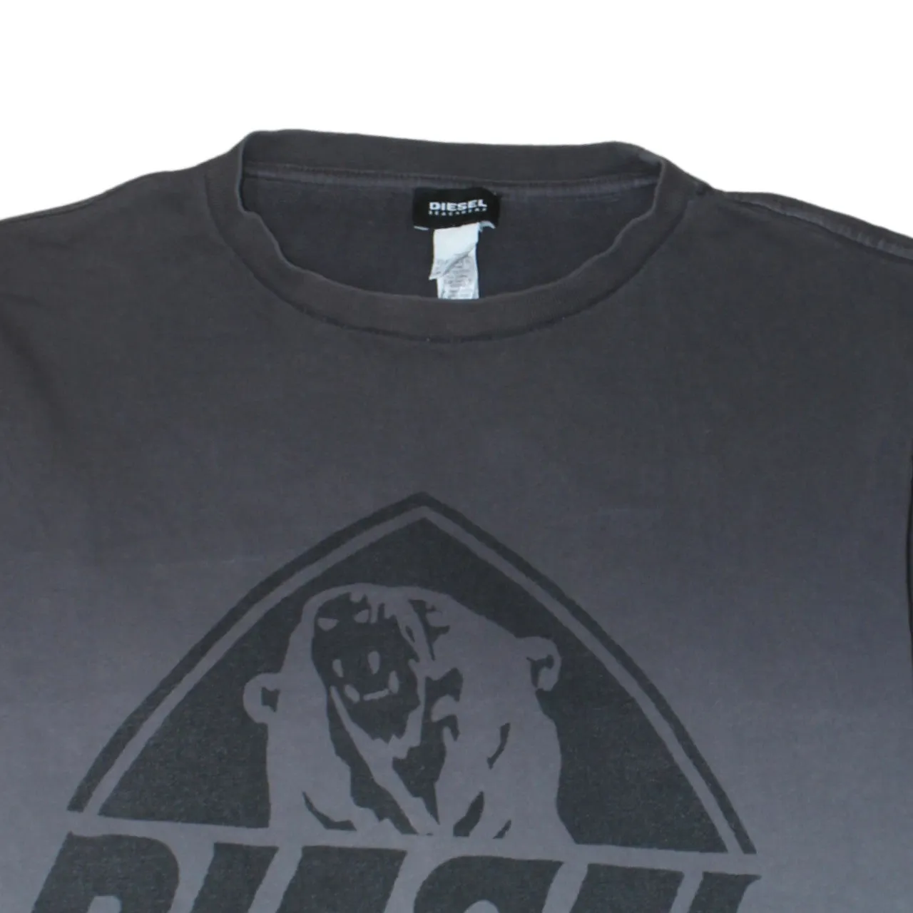 Diesel Grey Gradient Sweatshirt Men's Large Printed Polar Bear Logo Crewneck Pullover Top sold by Vintage Club product image thumbnail 3