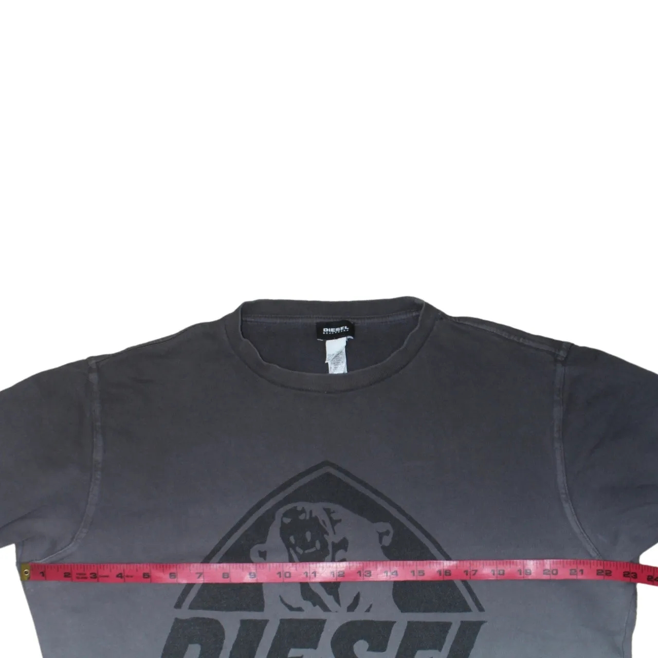 Diesel Grey Gradient Sweatshirt Men's Large Printed Polar Bear Logo Crewneck Pullover Top sold by Vintage Club product image thumbnail 5