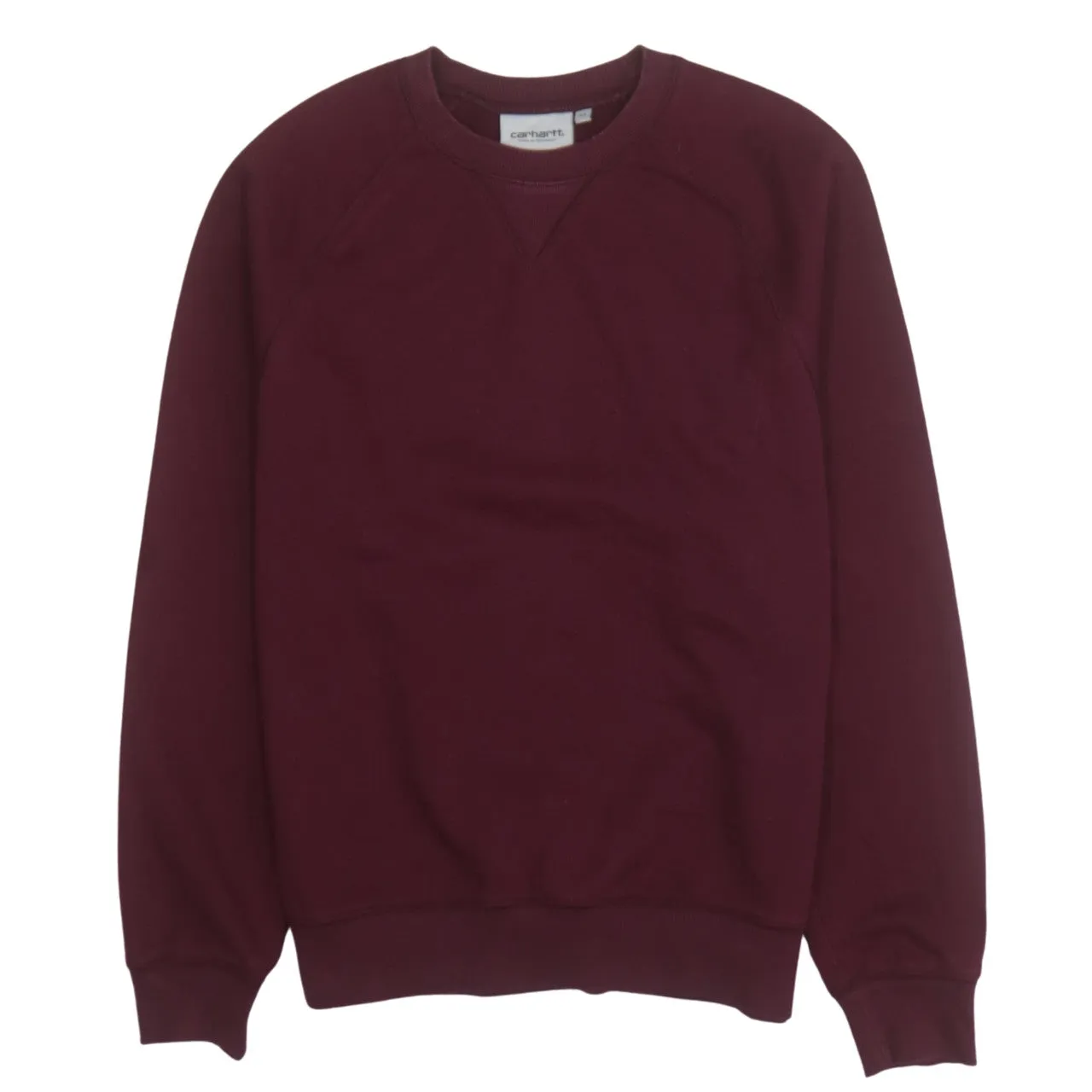 Carhartt Burgundy Sweatshirt Men's XSmall Raglan Sleeve Ribbed Cuffs Chase Pullover Fleece Top sold by Vintage Club