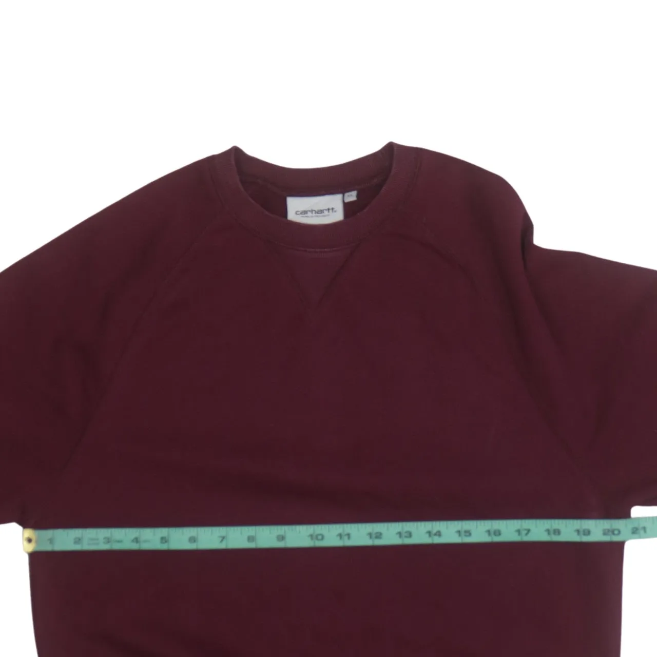 Carhartt Burgundy Sweatshirt Men's XSmall Raglan Sleeve Ribbed Cuffs Chase Pullover Fleece Top sold by Vintage Club product image thumbnail 5