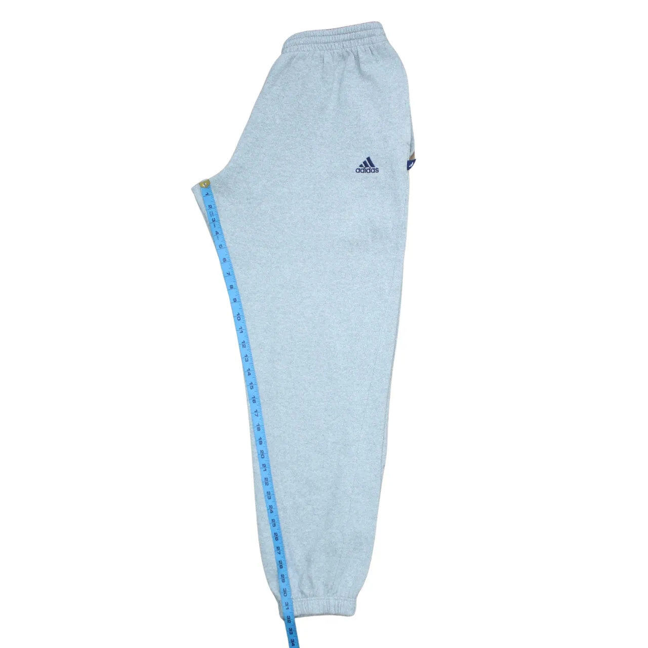 Adidas Light Grey Joggers Men's Large Embroidered Logo Elastic Waist Cuffed Sweatpants sold by Vintage Club product image thumbnail 5