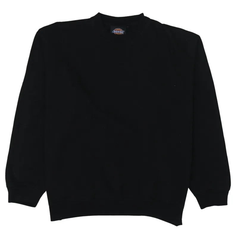 Dickies Black Sweatshirt Men's XLarge Crewneck Ribbed Cuffs Plain Pullover Fleece Top sold by Vintage Club