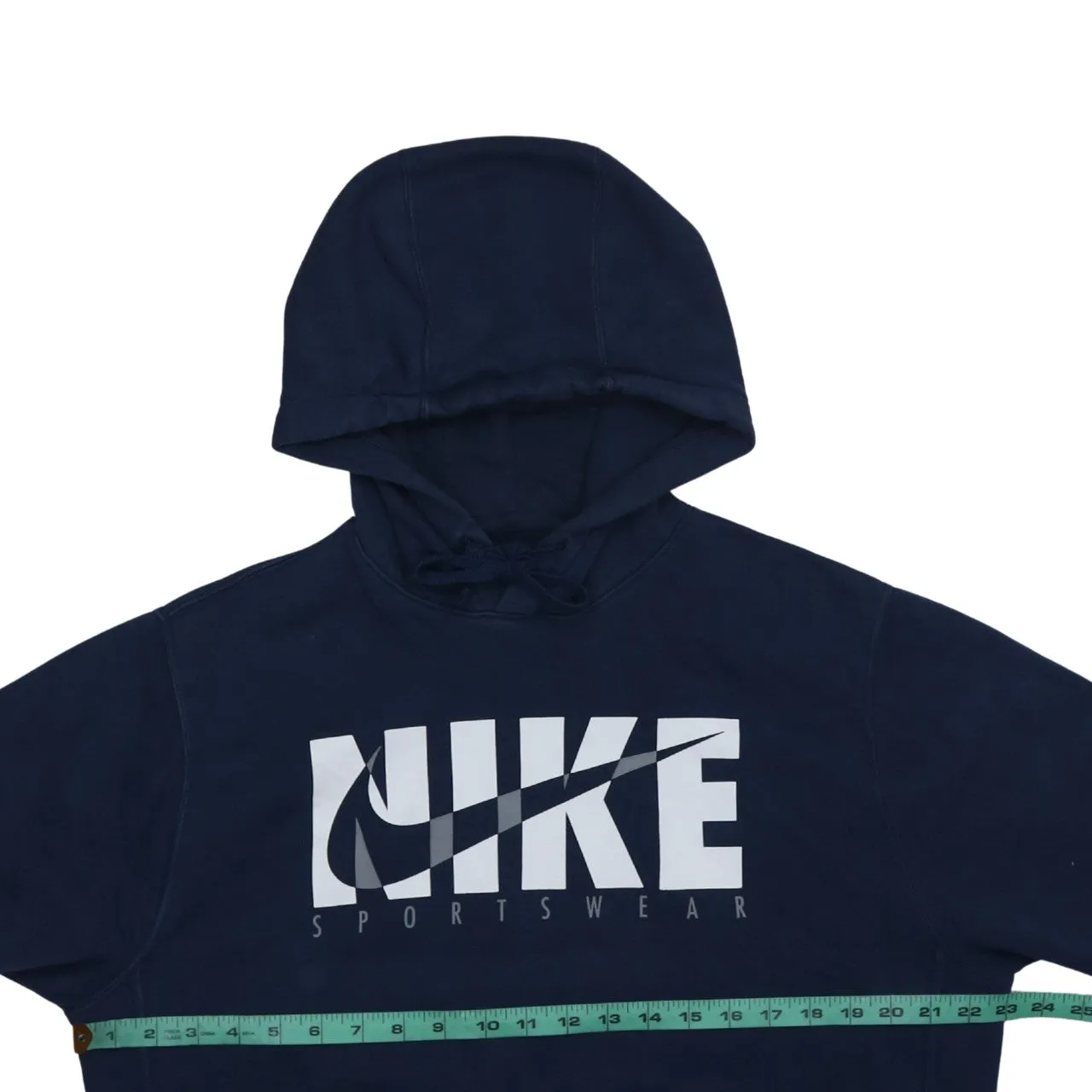Nike Navy Blue Hoodie Men's Medium Printed Sportswear Logo Front Pocket Sweatshirt sold by Vintage Club product image thumbnail 5
