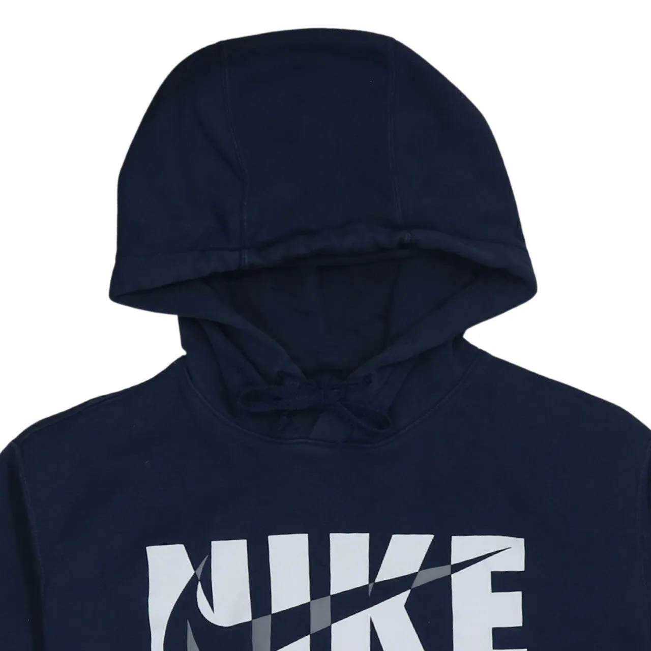 Nike Navy Blue Hoodie Men's Medium Printed Sportswear Logo Front Pocket Sweatshirt sold by Vintage Club product image thumbnail 3