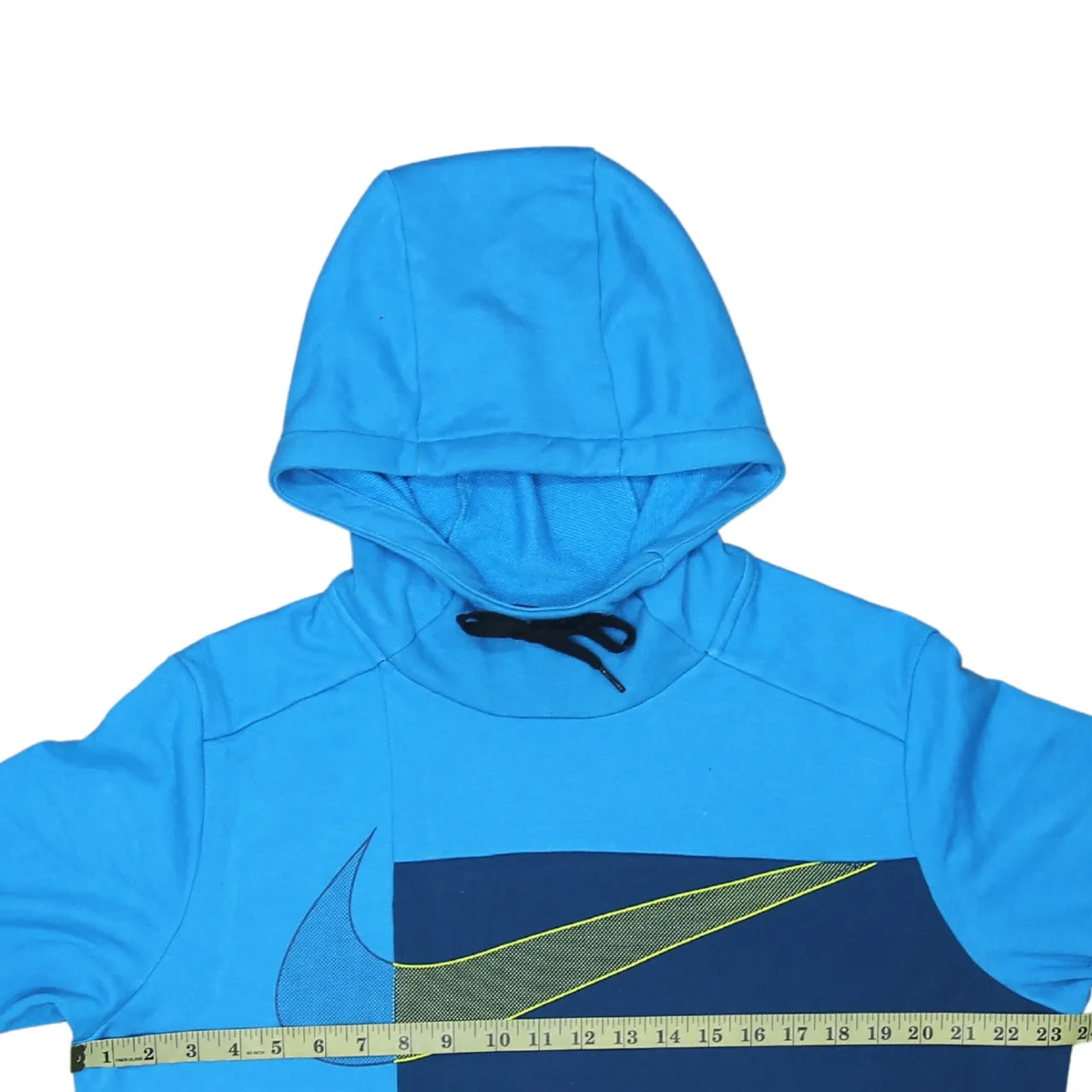 Nike 90's Center Middle Swoosh Pullover Hoodie Large Blue sold by Vintage Club product image thumbnail 5