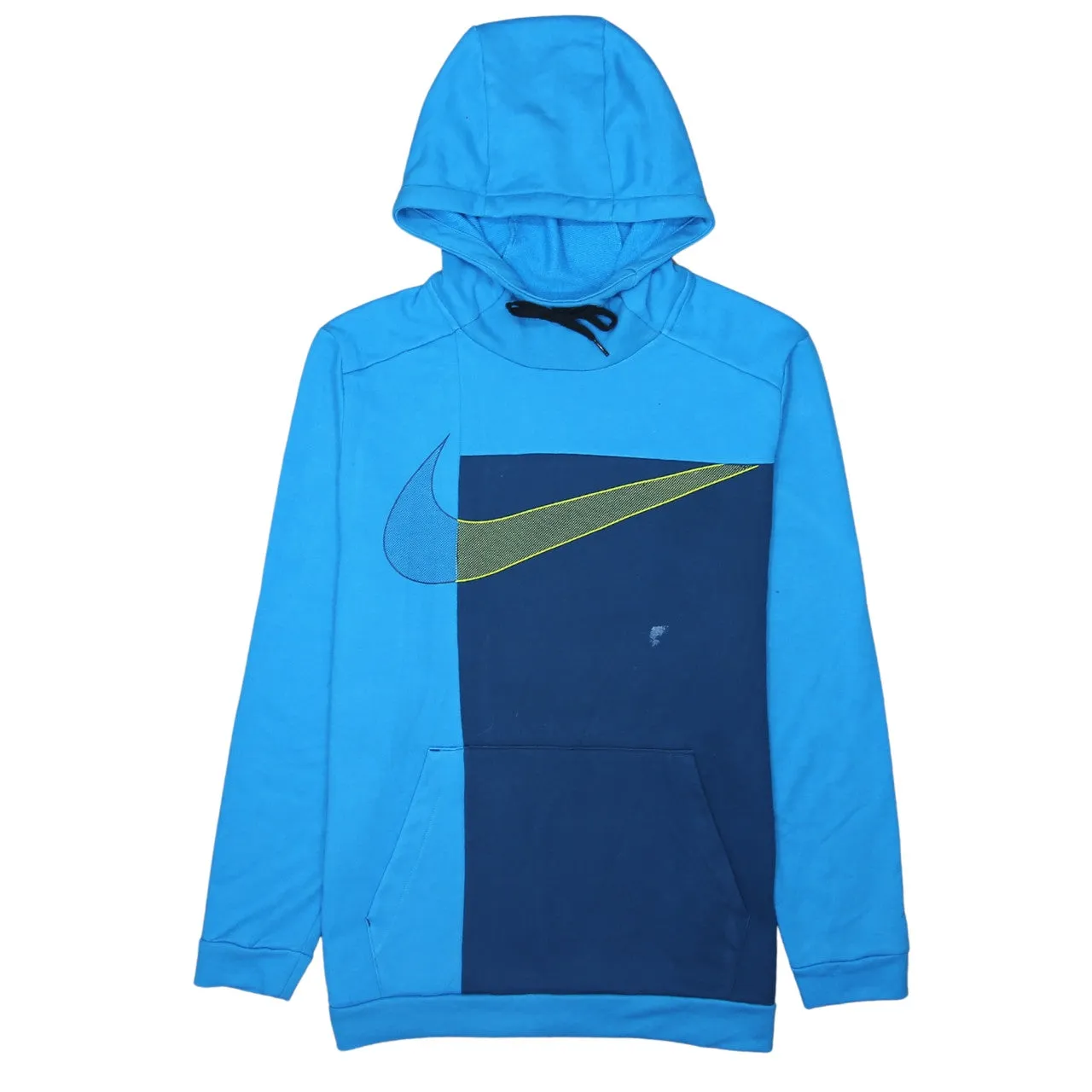Nike 90's Center Middle Swoosh Pullover Hoodie Large Blue sold by Vintage Club